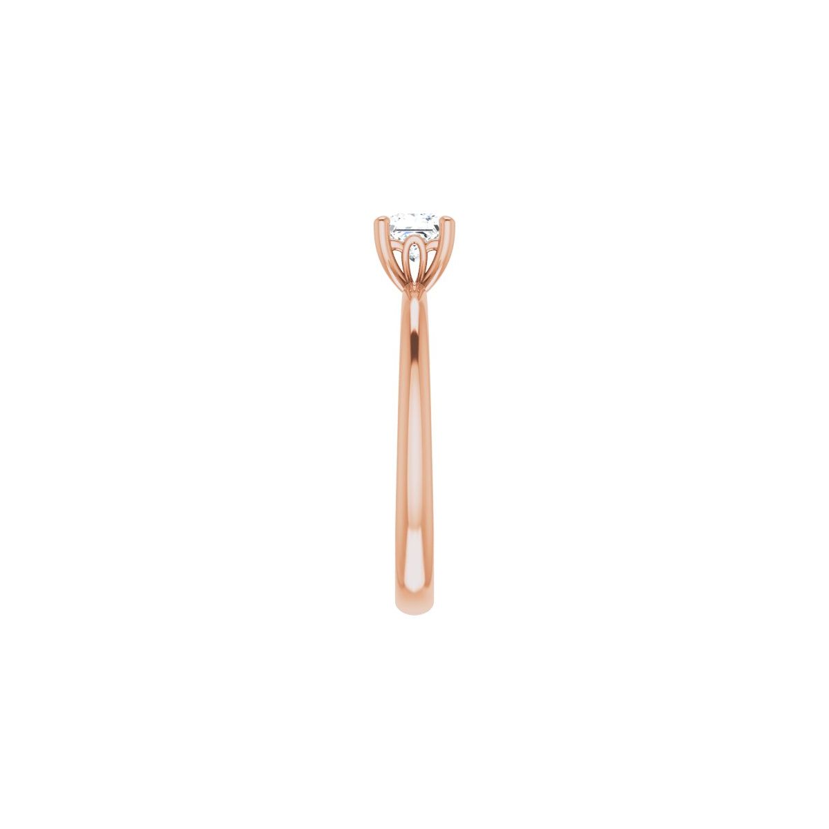 Square Engagement Ring (4 X 4 Mm) Mounting - gallery - Series 124170