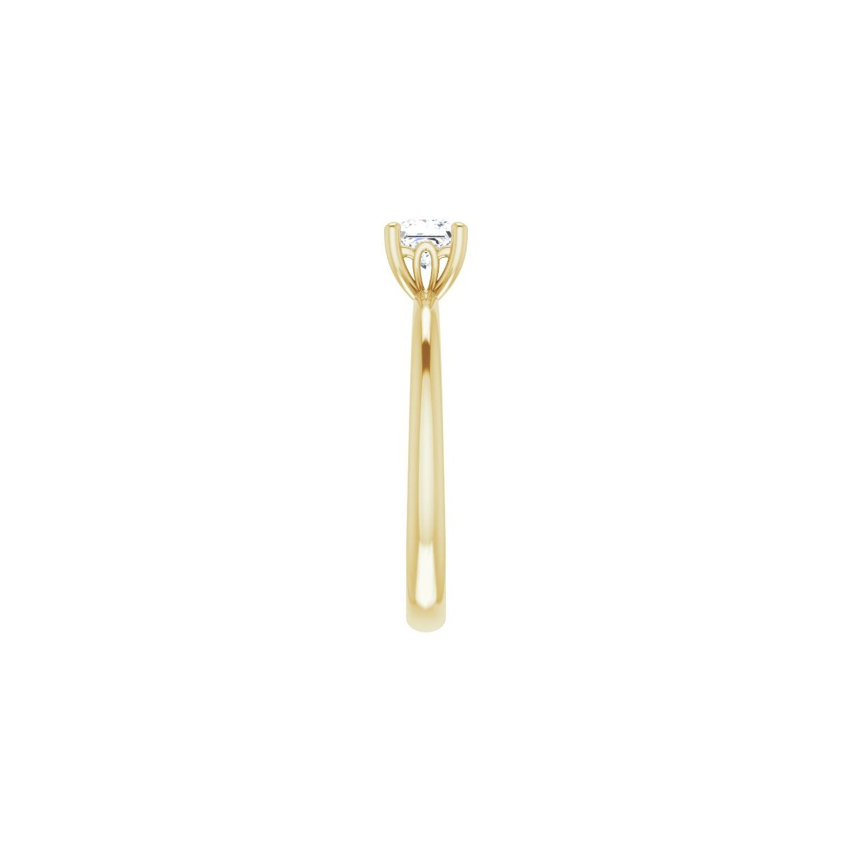 Square Engagement Ring (4 X 4 Mm) Mounting - gallery - Series 124170