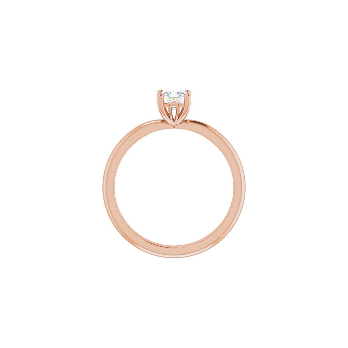 Square Engagement Ring (4 X 4 Mm) Mounting - gallery - Series 124170
