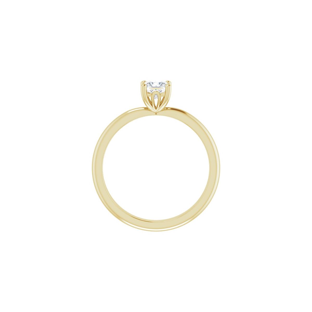 Square Engagement Ring (4 X 4 Mm) Mounting - gallery - Series 124170