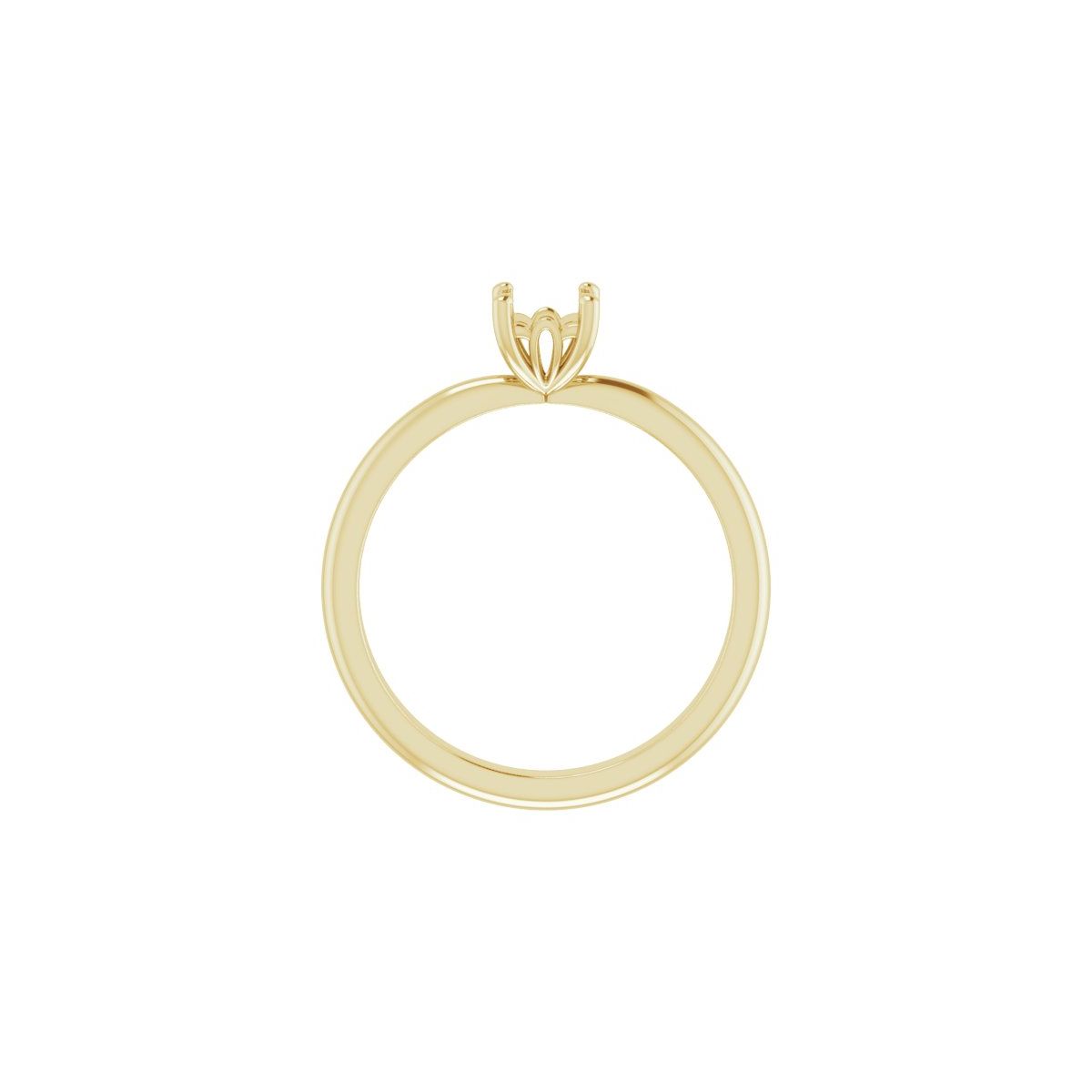 Square Engagement Ring (4 X 4 Mm) Mounting - gallery - Series 124170