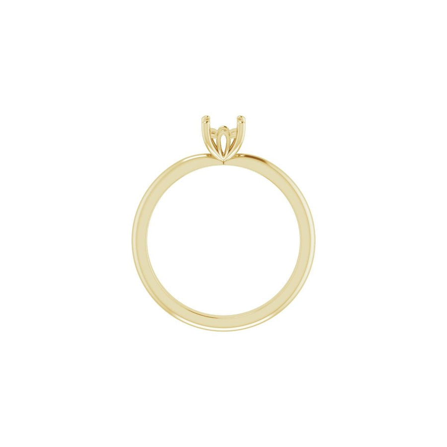 Square Engagement Ring (4 X 4 Mm) Mounting - gallery - Series 124170