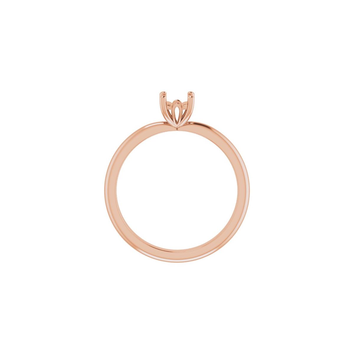 Square Engagement Ring (4 X 4 Mm) Mounting - gallery - Series 124170
