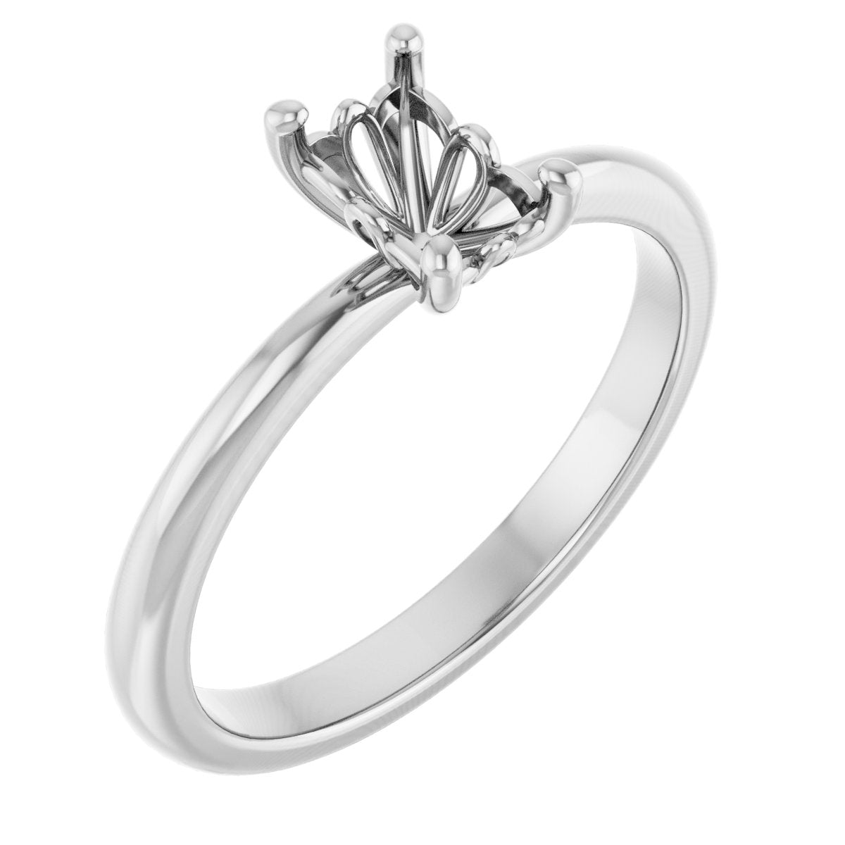 Emerald Engagement Ring (6 X 4 Mm) Mounting - gallery - Series 124170