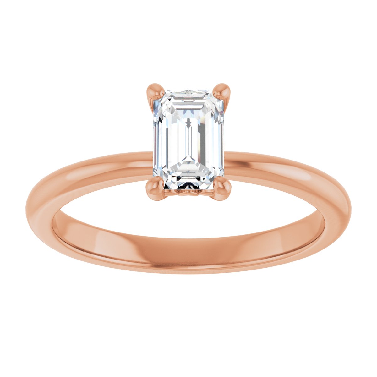 Emerald Engagement Ring (6 X 4 Mm) Mounting - gallery - Series 124170