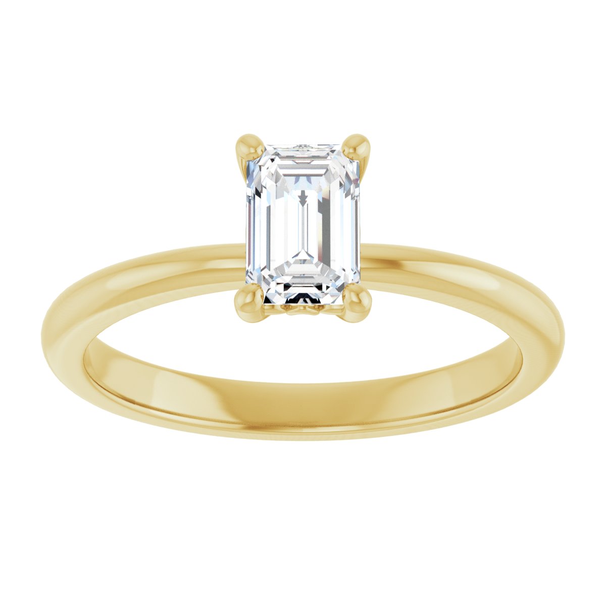 Emerald Engagement Ring (6 X 4 Mm) Mounting - gallery - Series 124170