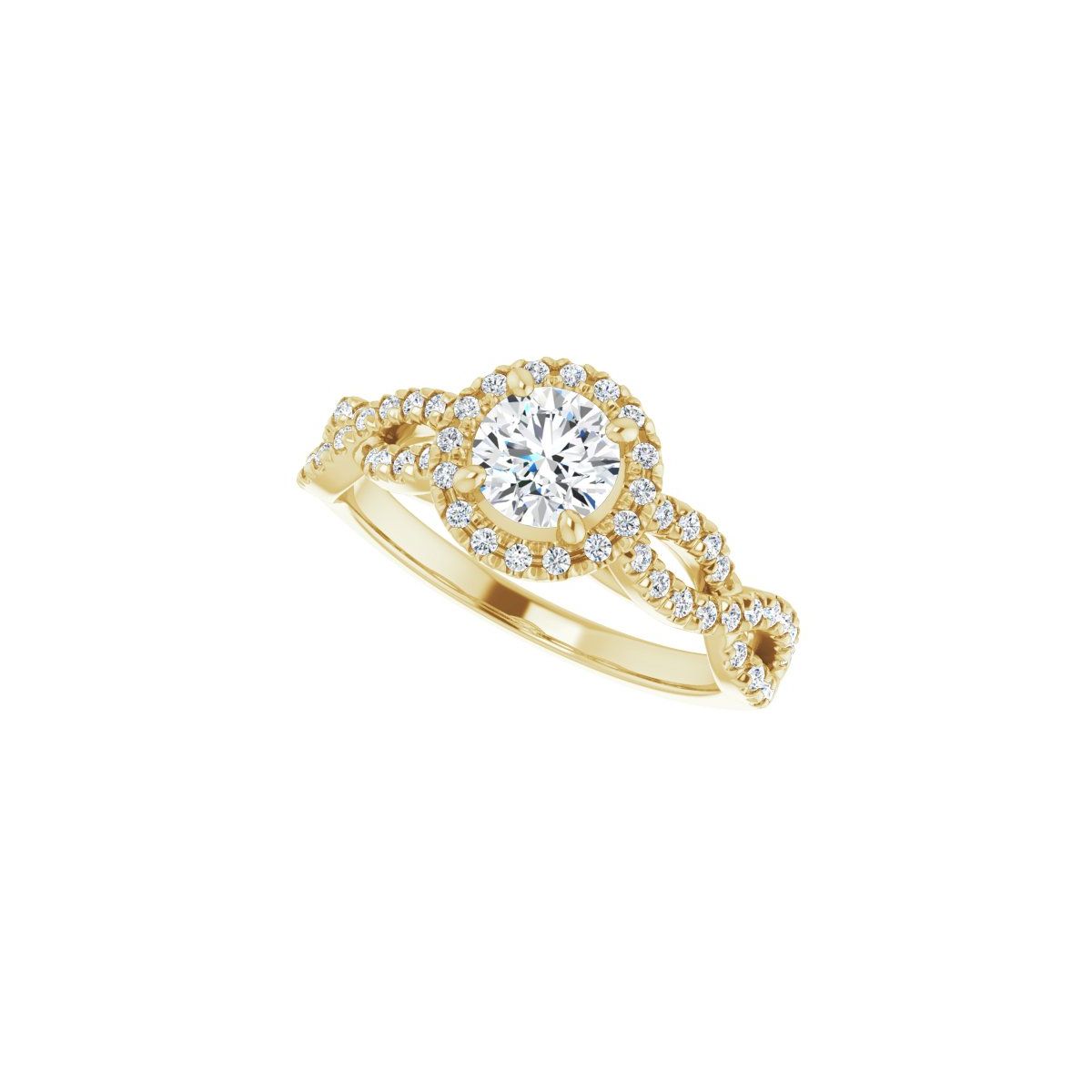 Round Halo-Style Infinity-Inspired Engagement Ring Semi-Mount - gallery - Series 124246