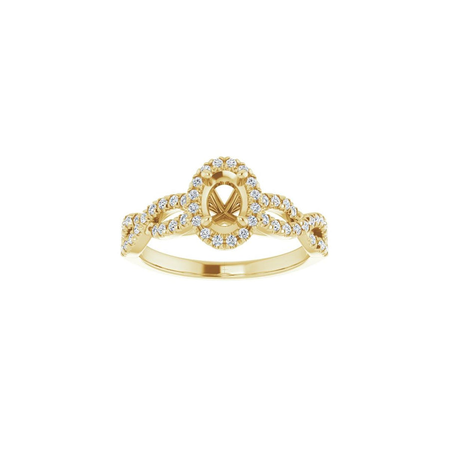Oval Halo-Style Infinity-Inspired Engagement Ring Semi-Mount - gallery - Series 124246