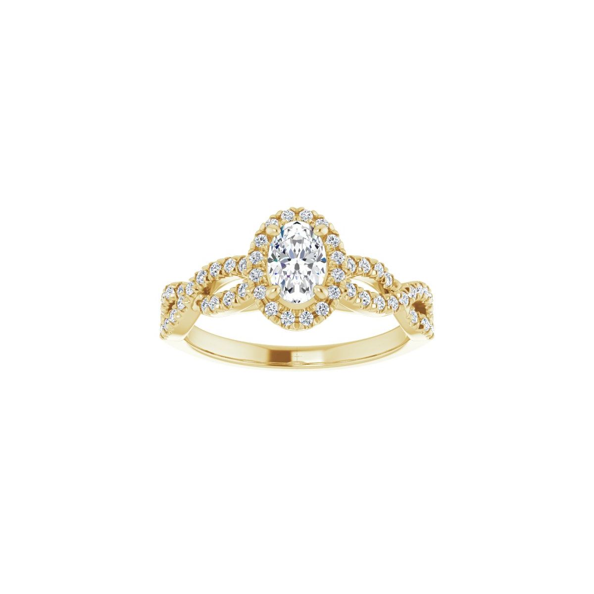 Oval Halo-Style Infinity-Inspired Engagement Ring Semi-Mount - gallery - Series 124246
