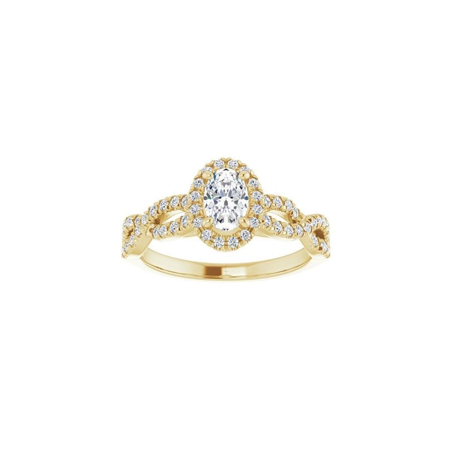 Oval Halo-Style Infinity-Inspired Engagement Ring Semi-Mount - gallery - Series 124246