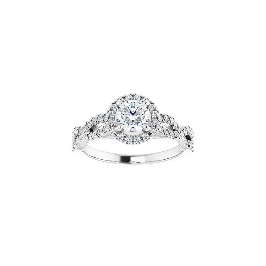 Round Halo-Style Infinity-Inspired Engagement Ring Semi-Mount - gallery - Series 124246