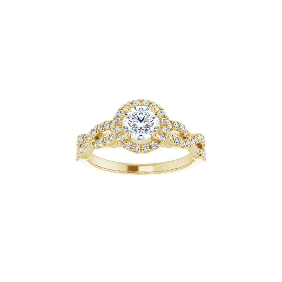 Round Halo-Style Infinity-Inspired Engagement Ring Semi-Mount - gallery - Series 124246