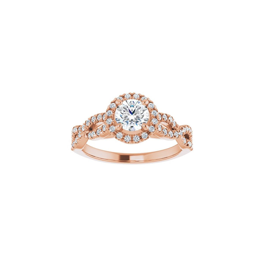 Round Halo-Style Infinity-Inspired Engagement Ring Semi-Mount - gallery - Series 124246