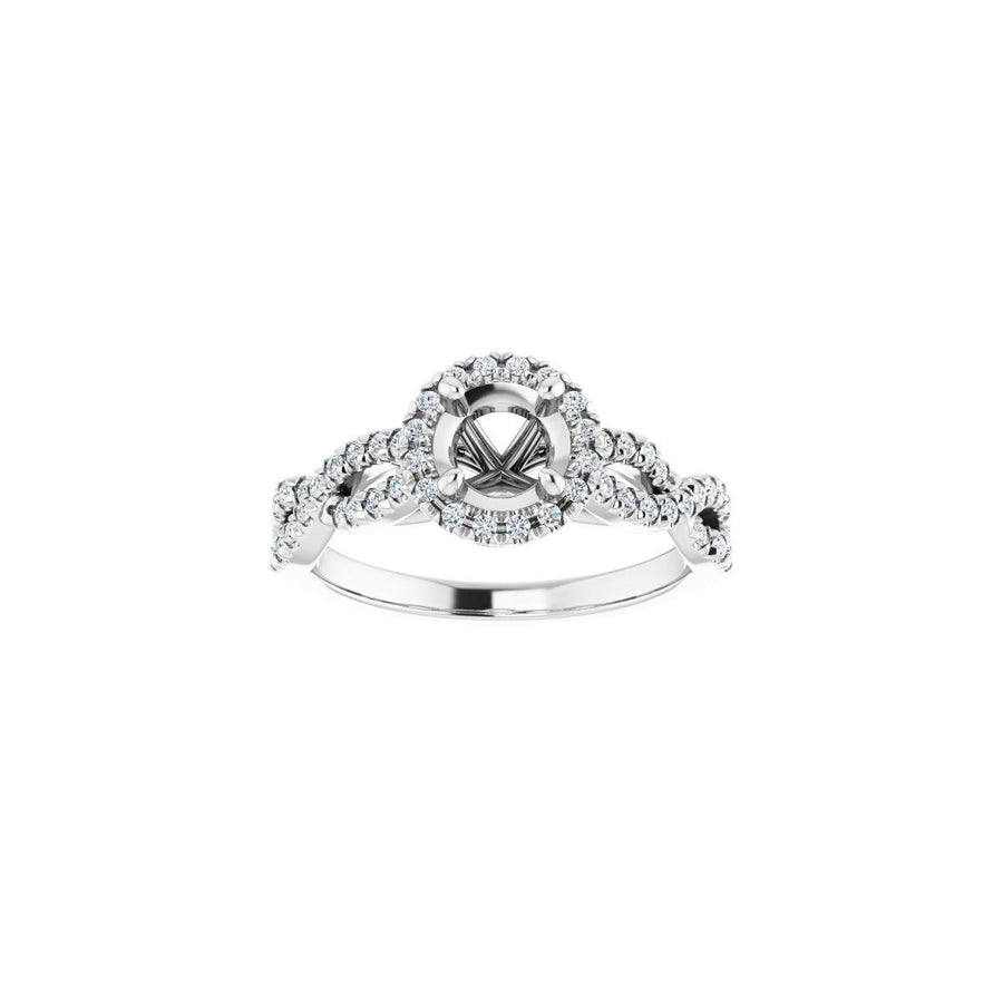 Round Halo-Style Infinity-Inspired Engagement Ring Semi-Mount - gallery - Series 124246
