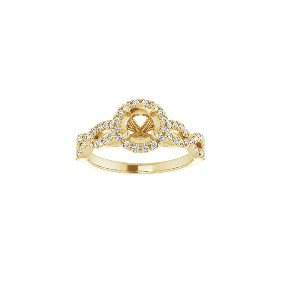 Round Halo-Style Infinity-Inspired Engagement Ring Semi-Mount - gallery - Series 124246