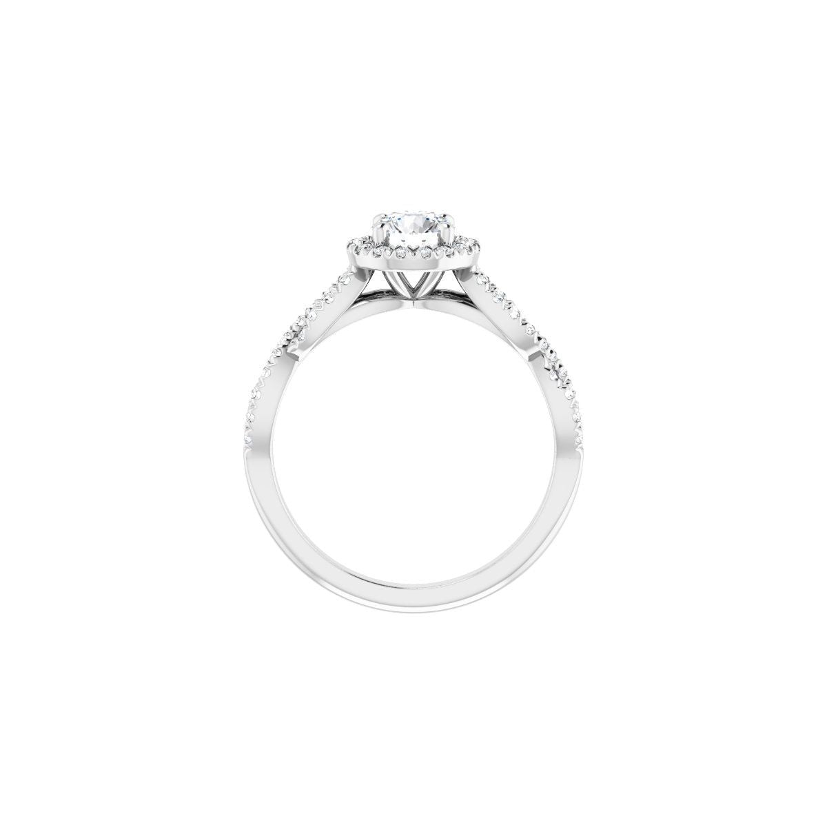 Round Halo-Style Infinity-Inspired Engagement Ring Semi-Mount - gallery - Series 124246