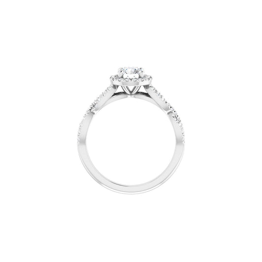 Round Halo-Style Infinity-Inspired Engagement Ring Semi-Mount - gallery - Series 124246