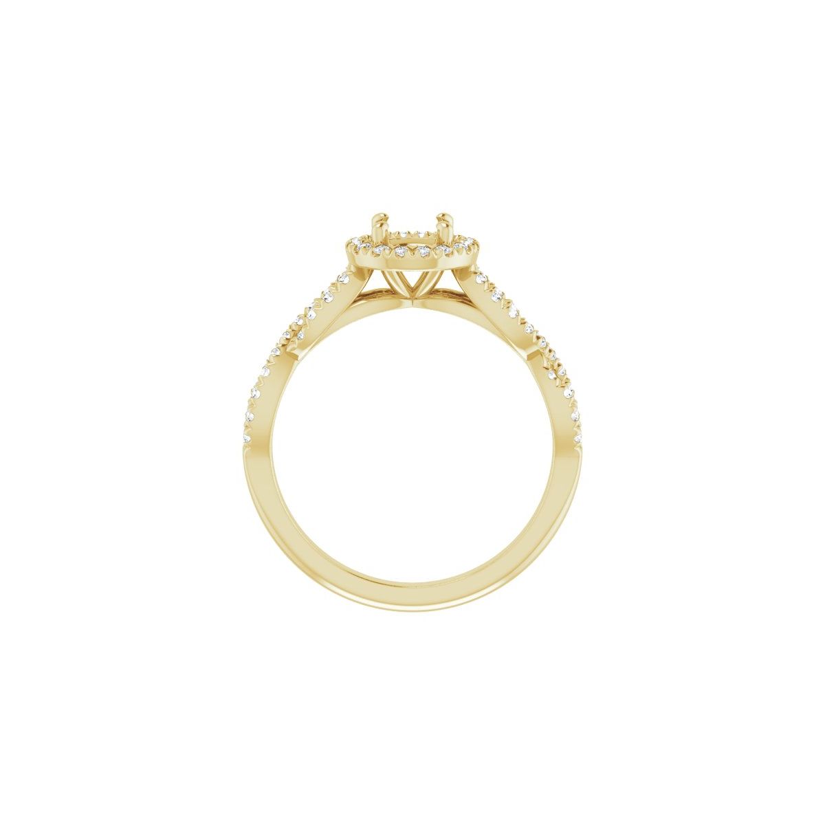 Round Halo-Style Infinity-Inspired Engagement Ring Semi-Mount - gallery - Series 124246