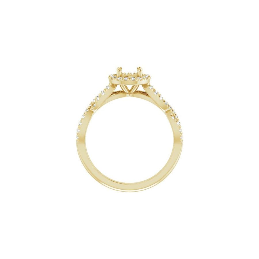 Round Halo-Style Infinity-Inspired Engagement Ring Semi-Mount - gallery - Series 124246