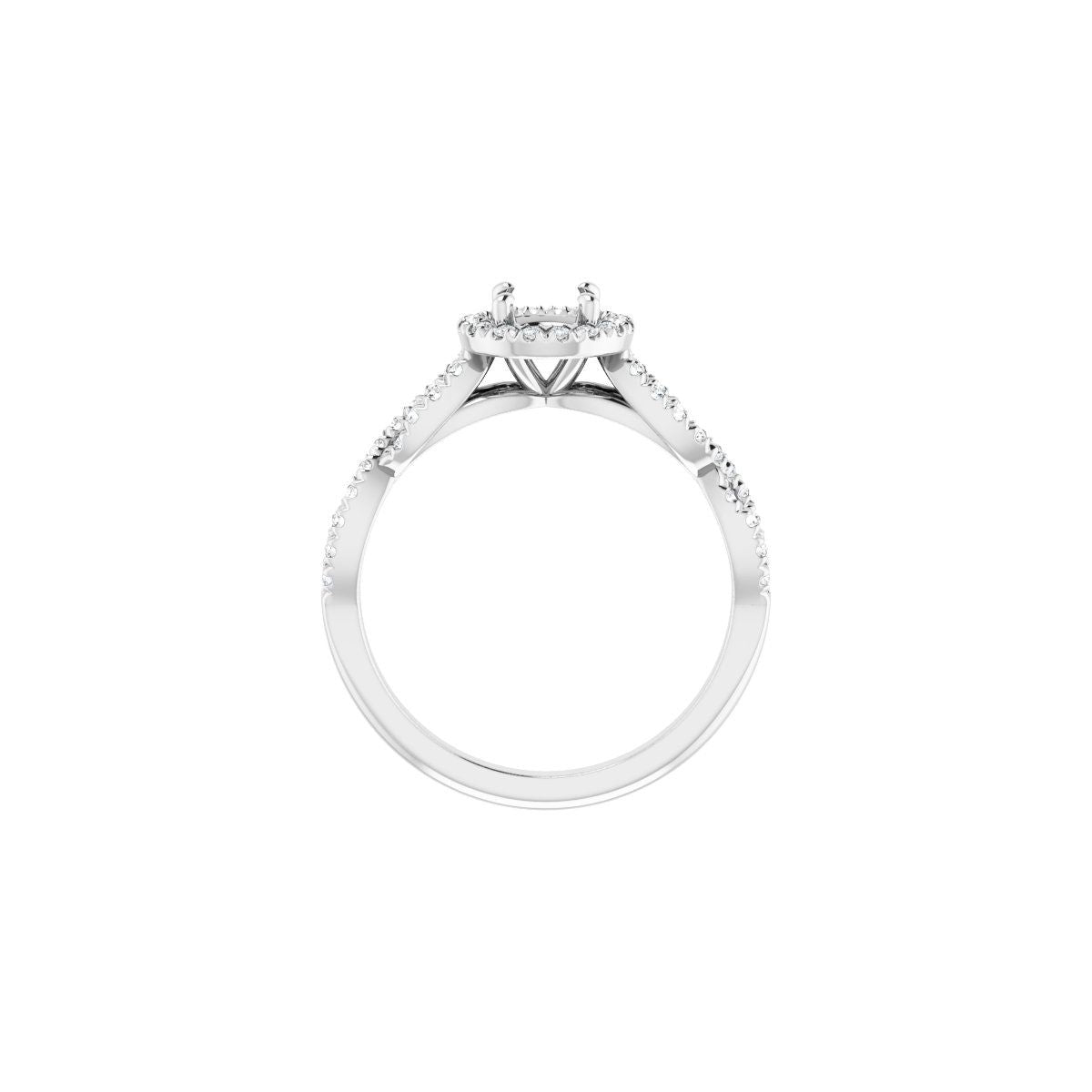 Round Halo-Style Infinity-Inspired Engagement Ring Semi-Mount - gallery - Series 124246