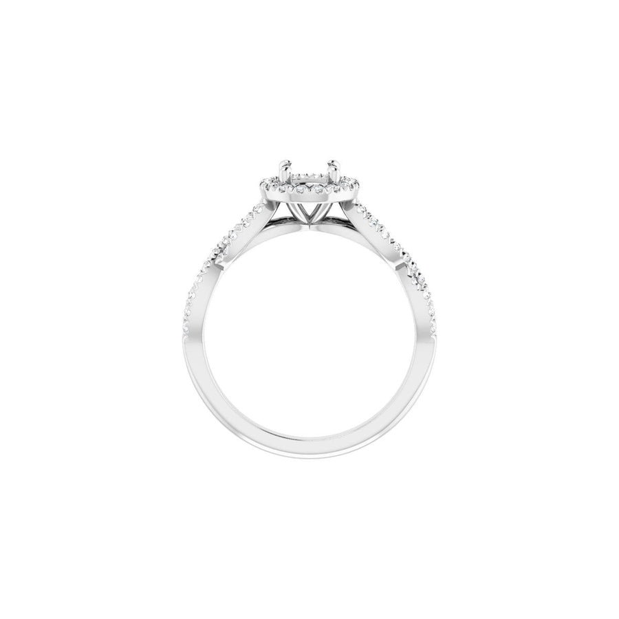 Round Halo-Style Infinity-Inspired Engagement Ring Semi-Mount - gallery - Series 124246