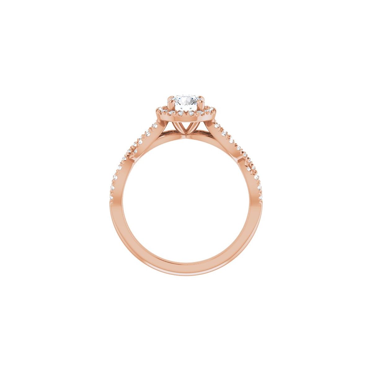 Round Halo-Style Infinity-Inspired Engagement Ring Semi-Mount - gallery - Series 124246