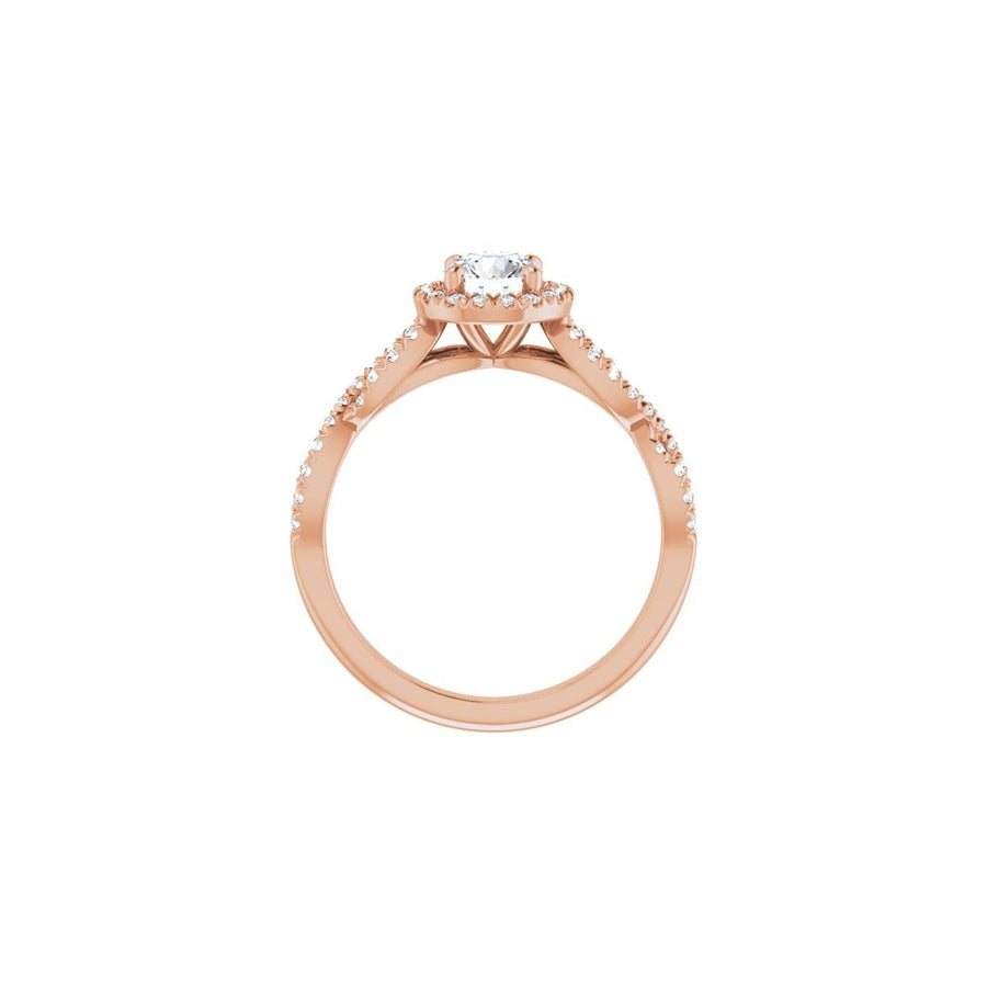 Round Halo-Style Infinity-Inspired Engagement Ring Semi-Mount - gallery - Series 124246