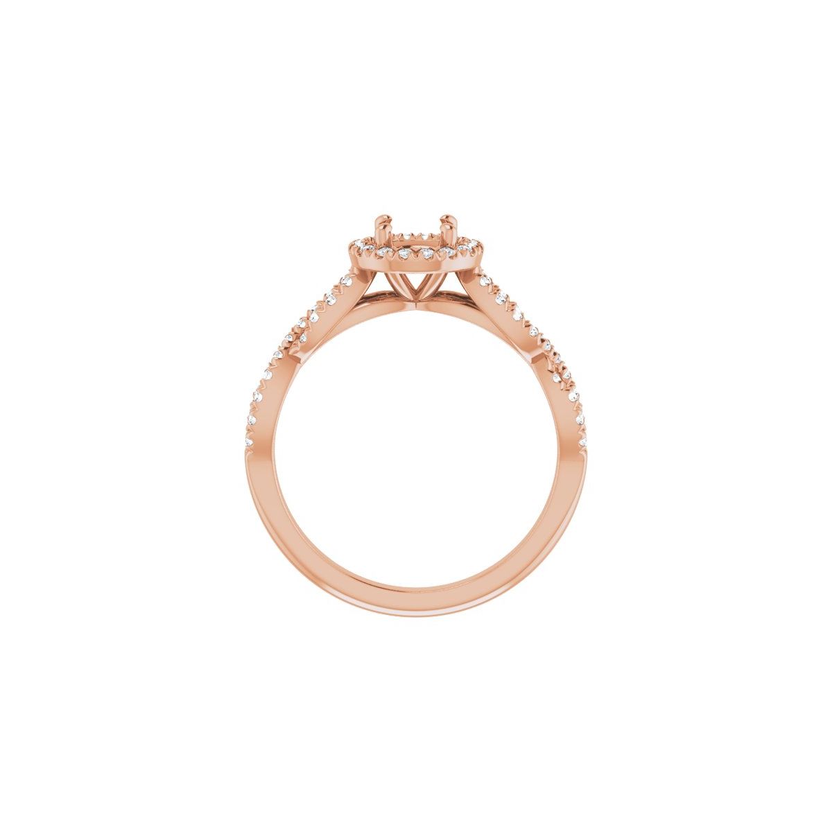 Round Halo-Style Infinity-Inspired Engagement Ring Semi-Mount - gallery - Series 124246