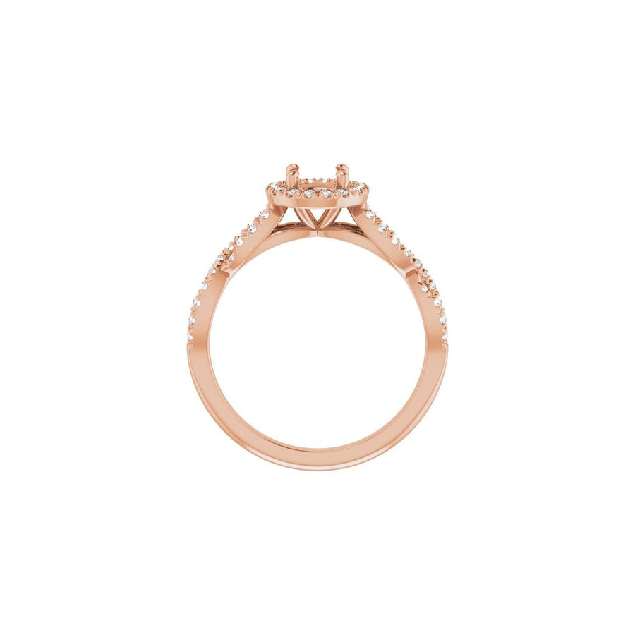 Round Halo-Style Infinity-Inspired Engagement Ring Semi-Mount - gallery - Series 124246
