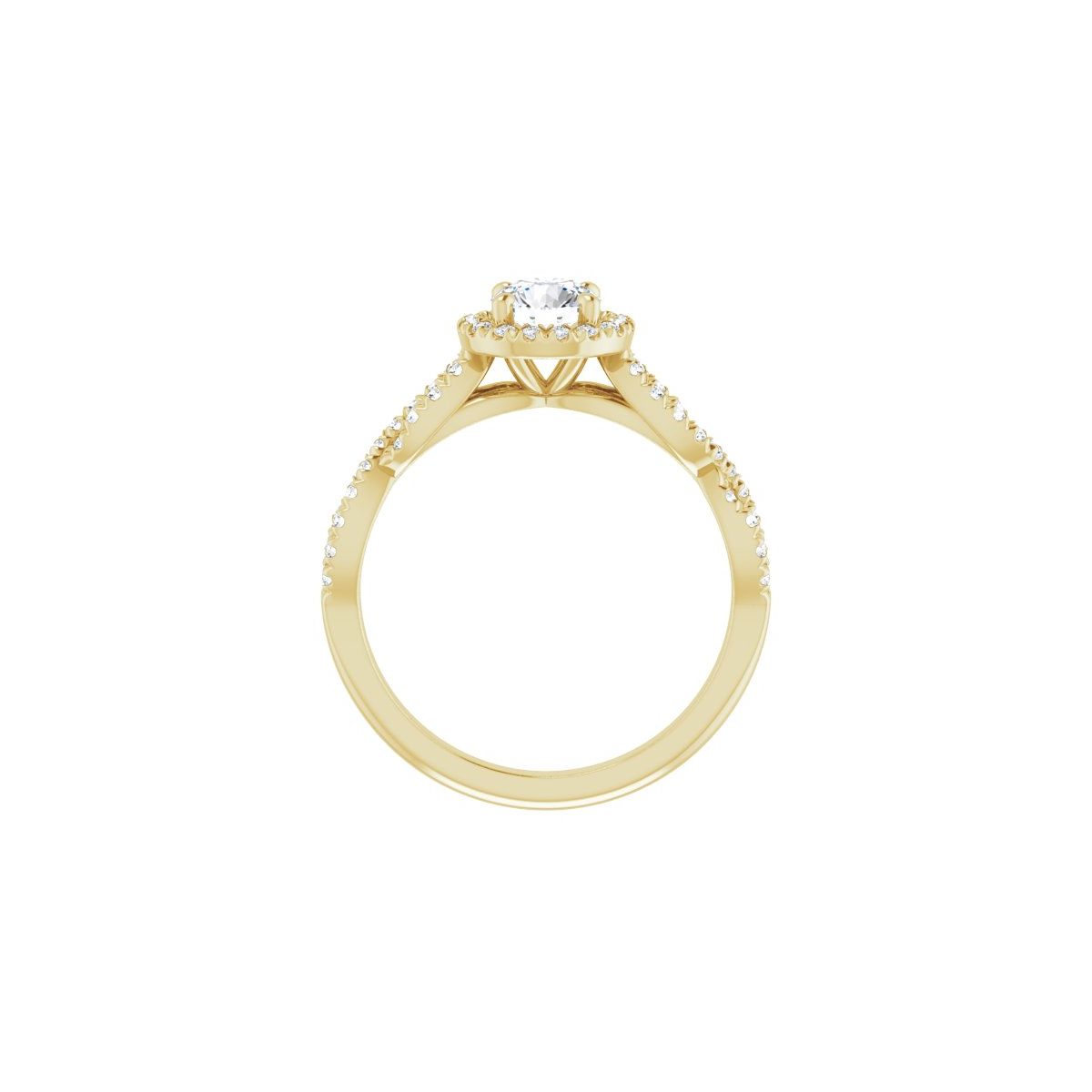 Round Halo-Style Infinity-Inspired Engagement Ring Semi-Mount - gallery - Series 124246