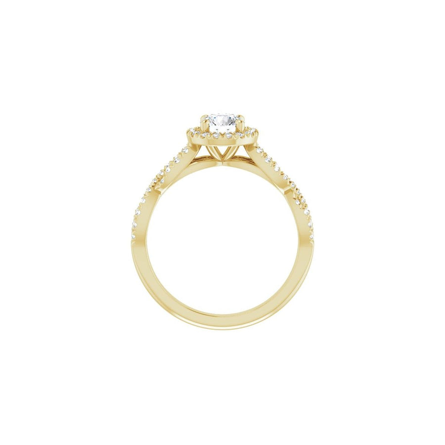 Round Halo-Style Infinity-Inspired Engagement Ring Semi-Mount - gallery - Series 124246