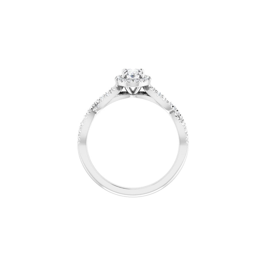 Oval Halo-Style Infinity-Inspired Engagement Ring Semi-Mount - gallery - Series 124246