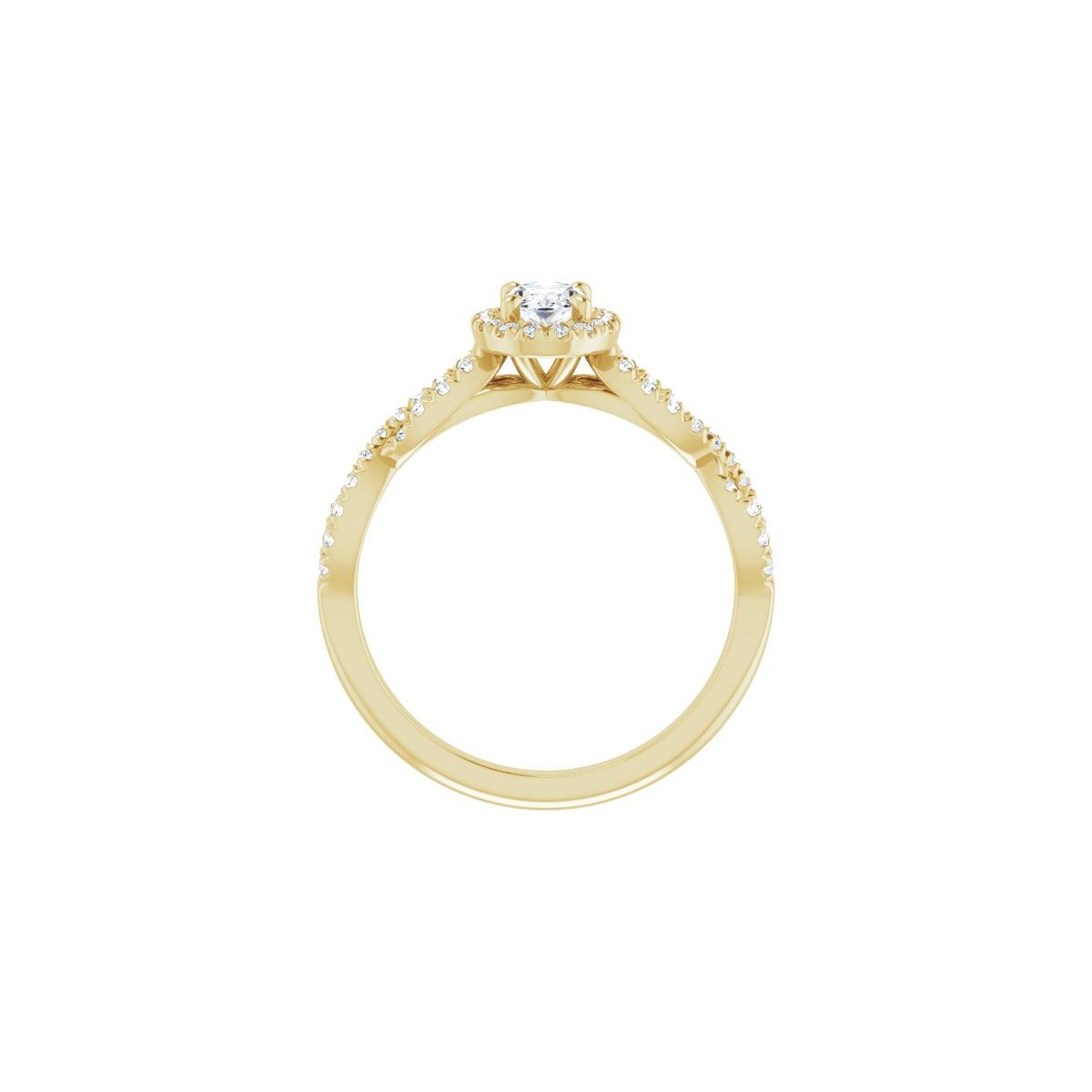 Oval Halo-Style Infinity-Inspired Engagement Ring Semi-Mount - gallery - Series 124246