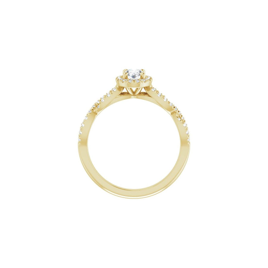 Oval Halo-Style Infinity-Inspired Engagement Ring Semi-Mount - gallery - Series 124246