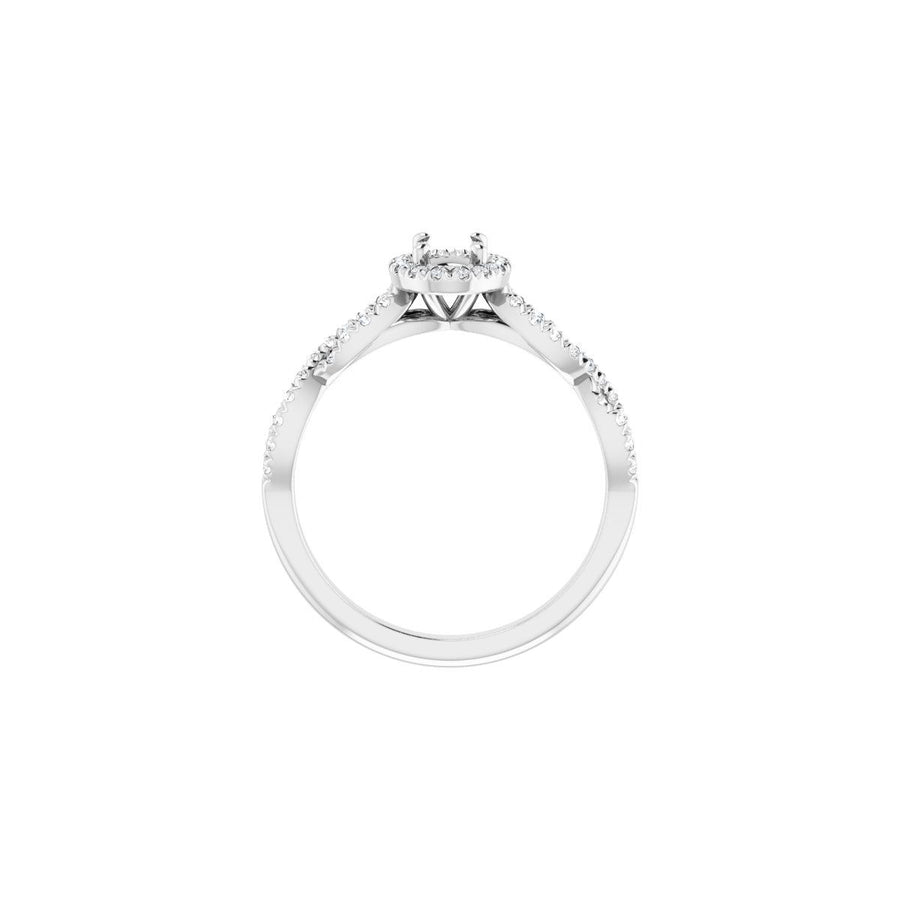 Oval Halo-Style Infinity-Inspired Engagement Ring Semi-Mount - gallery - Series 124246