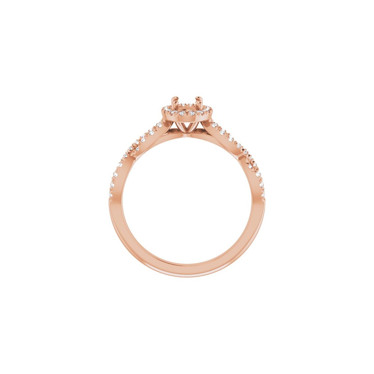 Oval Halo-Style Infinity-Inspired Engagement Ring Semi-Mount - gallery - Series 124246