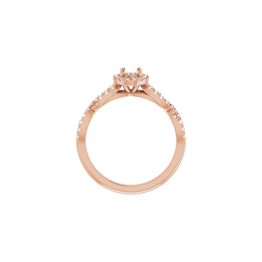 Oval Halo-Style Infinity-Inspired Engagement Ring Semi-Mount - gallery - Series 124246