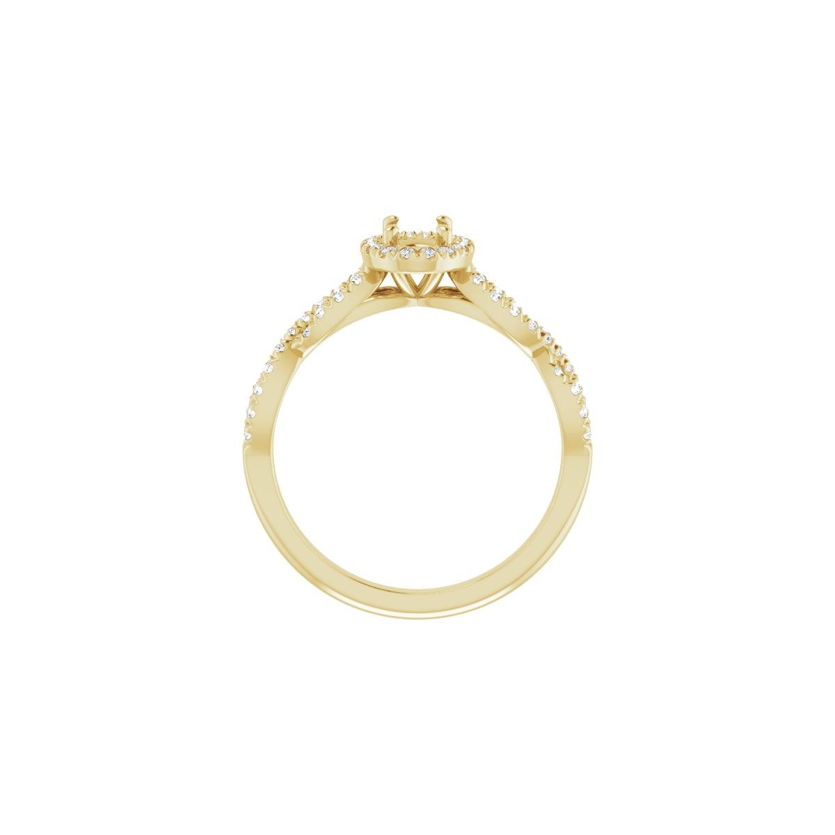 Oval Halo-Style Infinity-Inspired Engagement Ring Semi-Mount - gallery - Series 124246