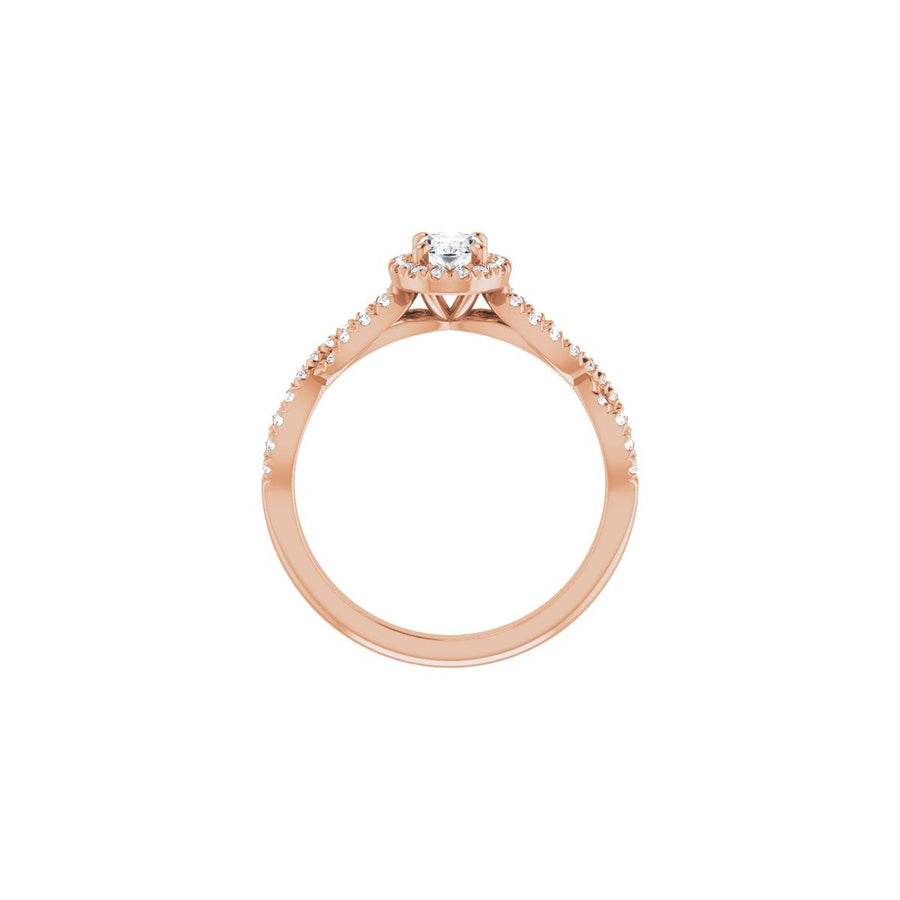 Oval Halo-Style Infinity-Inspired Engagement Ring Semi-Mount - gallery - Series 124246