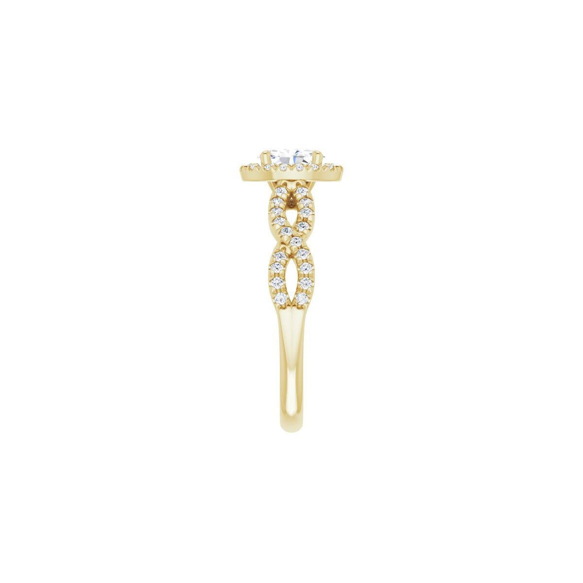 Oval Halo-Style Infinity-Inspired Engagement Ring Semi-Mount - gallery - Series 124246