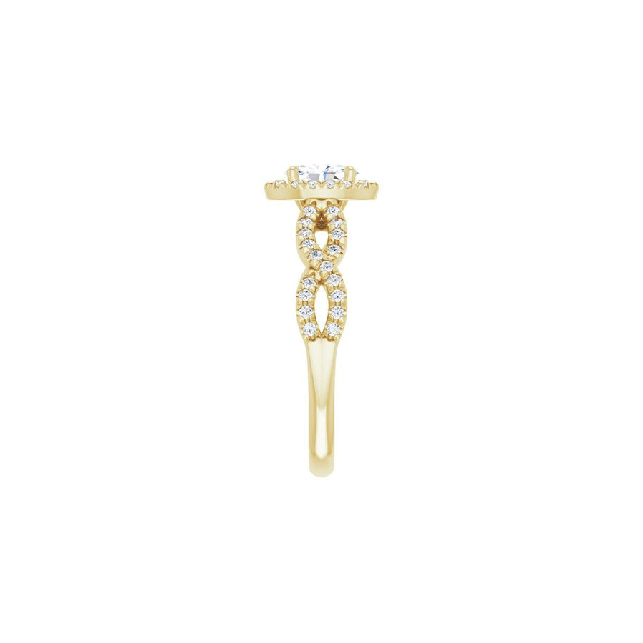 Oval Halo-Style Infinity-Inspired Engagement Ring Semi-Mount - gallery - Series 124246