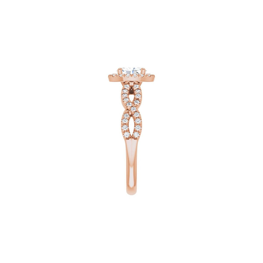 Oval Halo-Style Infinity-Inspired Engagement Ring Semi-Mount - gallery - Series 124246