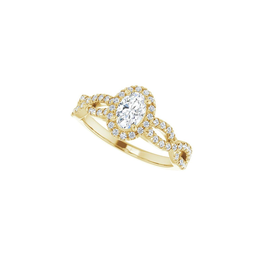 Oval Halo-Style Infinity-Inspired Engagement Ring Semi-Mount - gallery - Series 124246