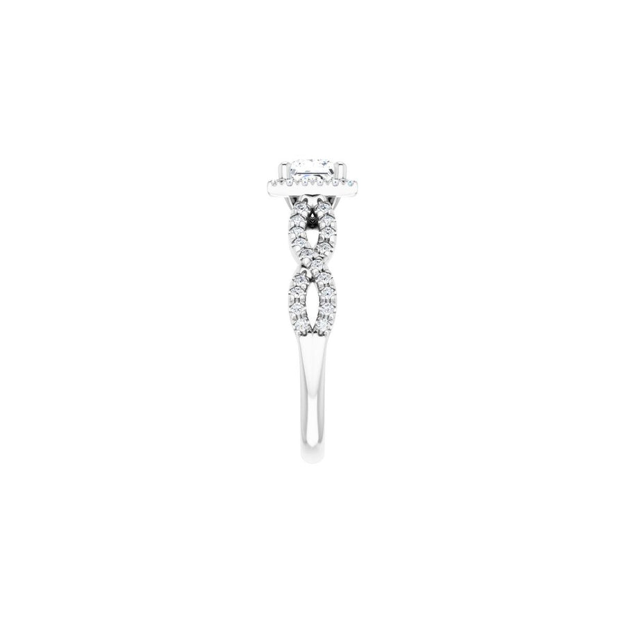 Square Halo-Style Infinity-Inspired Engagement Ring Semi-Mount - gallery - Series 124246