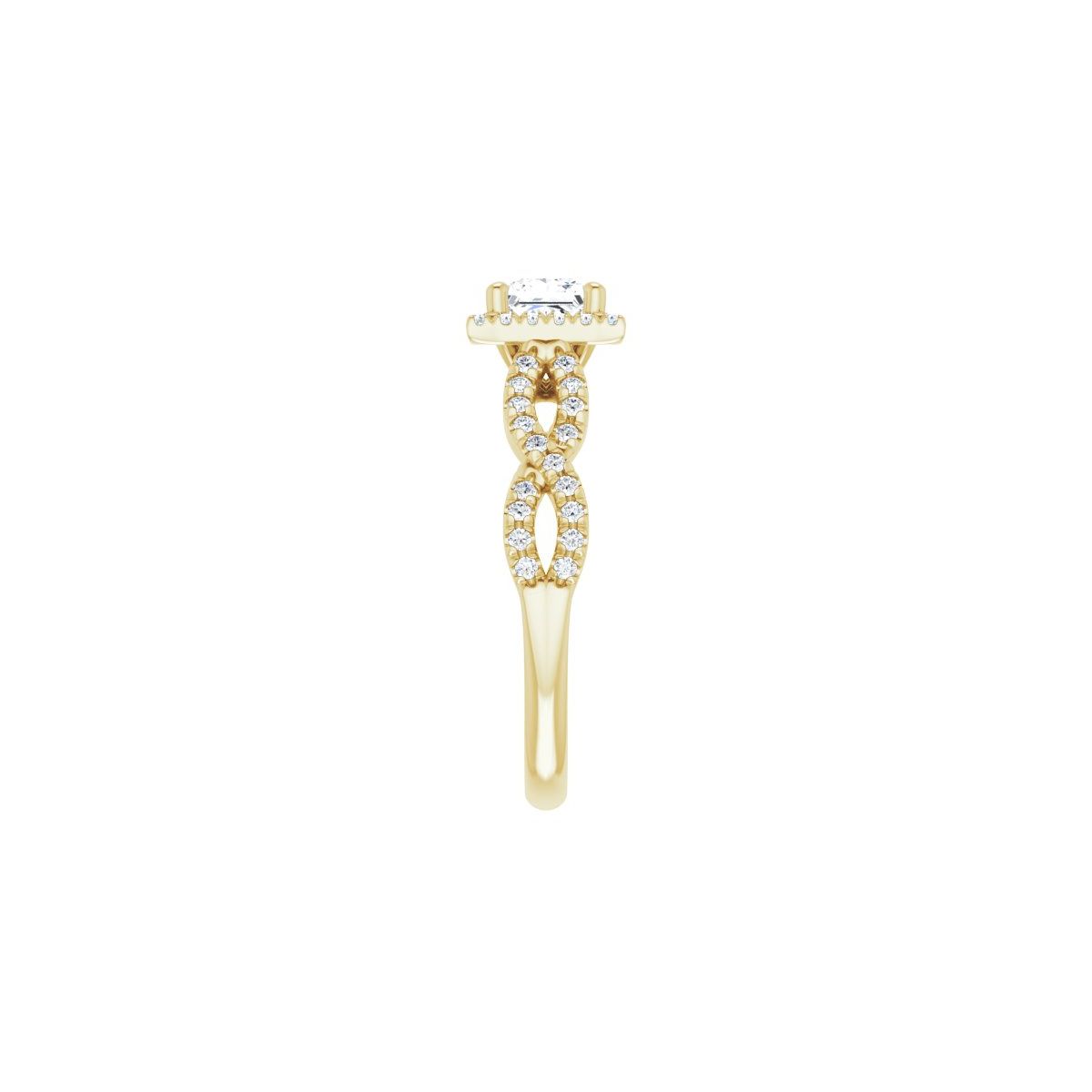 Square Halo-Style Infinity-Inspired Engagement Ring Semi-Mount - gallery - Series 124246