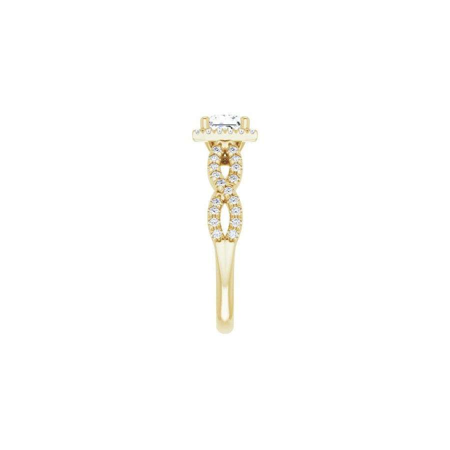 Square Halo-Style Infinity-Inspired Engagement Ring Semi-Mount - gallery - Series 124246