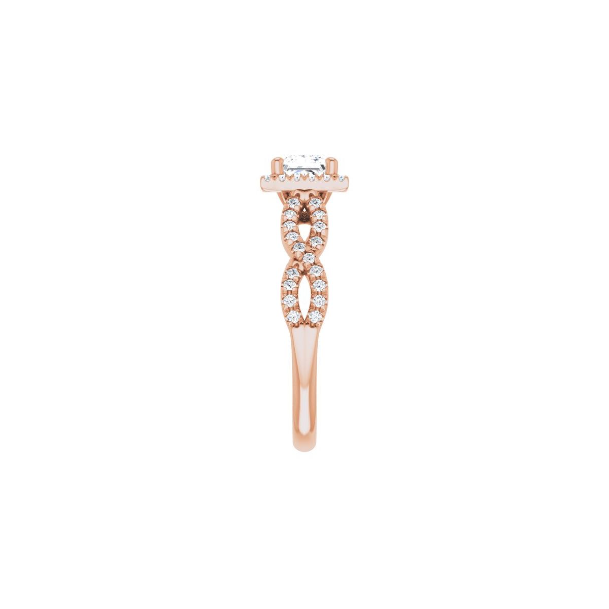 Square Halo-Style Infinity-Inspired Engagement Ring Semi-Mount - gallery - Series 124246