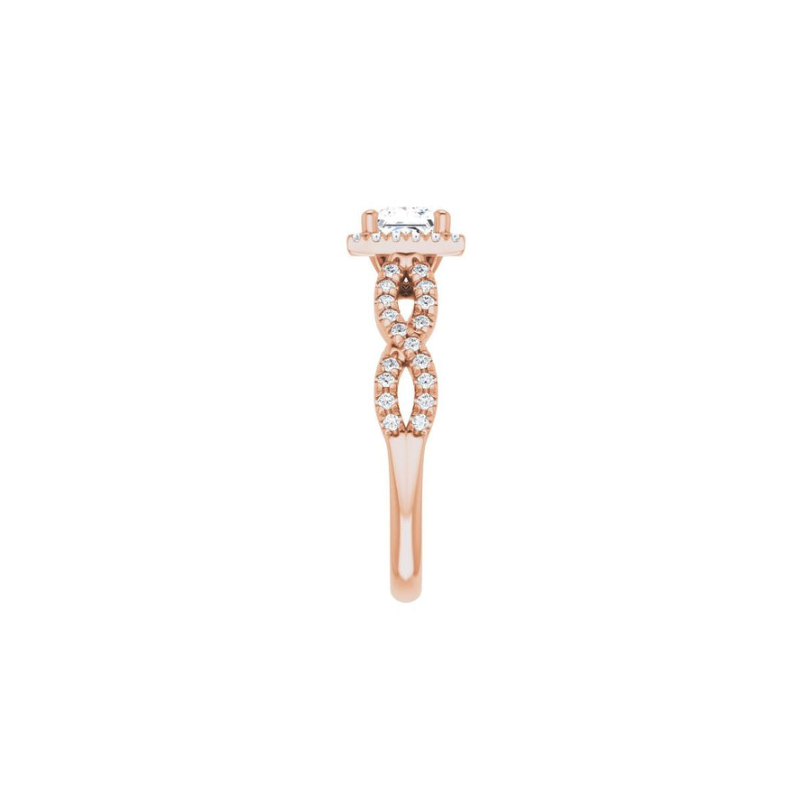 Square Halo-Style Infinity-Inspired Engagement Ring Semi-Mount - gallery - Series 124246