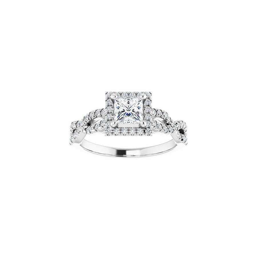 Square Halo-Style Infinity-Inspired Engagement Ring Semi-Mount - gallery - Series 124246
