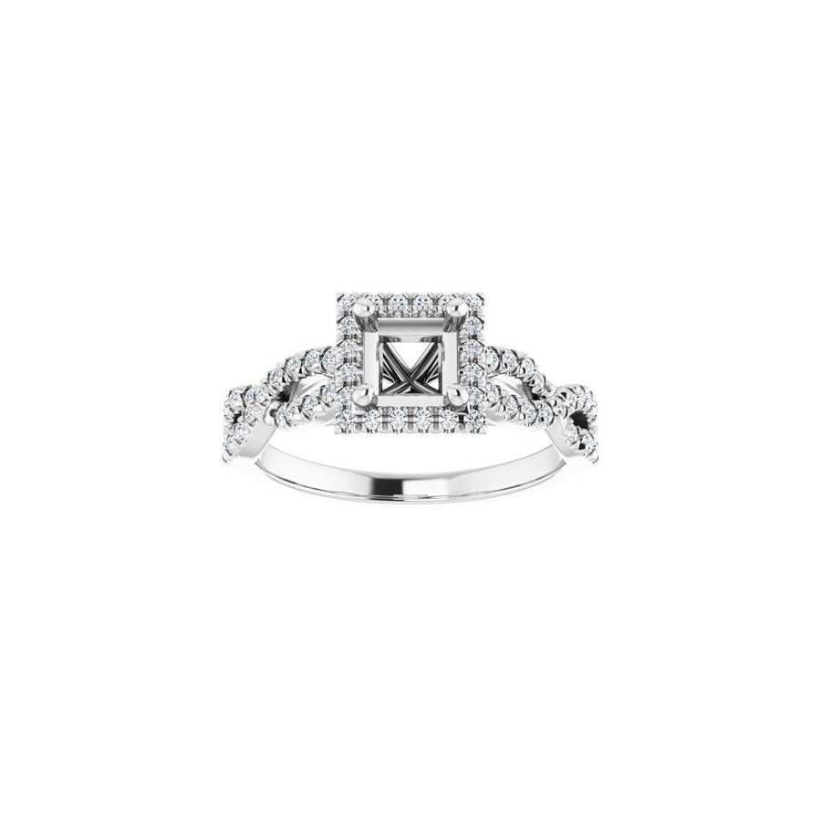 Square Halo-Style Infinity-Inspired Engagement Ring Semi-Mount - gallery - Series 124246